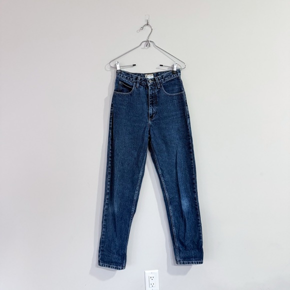 Vintage Dark Wash Denim Guess Jeans 100% Cotton High Rise Straight Leg - Picture 1 of 16